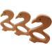 Wendysun 2pcs Cartoon Wood Teether - Natural Animal Swan Shape Baby Teething Toy - Buy Online on GoSupps.com