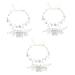 Healeved 3 Sets Bridal Ornament Hair Ties Bride Hair Clip Wedding Decorations Decorative Headdress Braided Headband Hair Decor Bride Headpieces for Decorate Bridesmaid Ribbon Girl Hair Ring