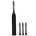 Electric Toothbrush Set Electric Toothbrushes Adults Rechargeable Toothbrush with 4 Brush Heads and 6 Cleaning Modes Low Noise Waterproof Whiten Toothbrush Smart Timer Longer Life Black