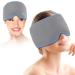 NEWGO Migrane Relief Head Ice Wrap Reusable Hot Cold Therapy Headache Hat Ice Cap for Chronic Migraine Tension Headache Chemotherapy Stress Relief Puffy Eyes (Grey)
