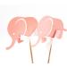 AKOAK 10 Pieces Baby Shower Pink Elephant Cupcake Toppers Baby Girl Birthday Party Favors Cake Decoration - Buy Online on GoSupps.com