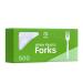 500 Pack Extra Heavyweight Disposable White Plastic Forks