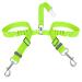 Slowton stroke belt dog car 2 in 1 healing -free durable elastic dog belt for the car adjustable reflective seat belt dogs for car when traveling & going out 1 small+1 medium in 1 lime
