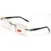 CAOXN Diamond Cut Frameless Reading Glasses For Men And Women Anti Blue Light Lenses With Diopter 1.00-3.00 +2.50