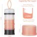 Vicloon Baby Milk Powder Dispenser 2PCS - Portable 4 Layers 120ml per Layer - Stackable Snack Storage Container in Gray, Pink & Blue - Buy Online on GoSupps.com