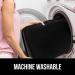 Soft Velvet Memory Foam Toilet Lid Seat Cover - Machine Washable, Plush Cushioned Design - Fits Most Lids - Decorative Black Bathroom Accessory - 19.5x18.5 - Buy Online on GoSupps.com