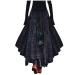 Sanahy Women Ladies Full Ankle Length Plaid Print Retro A Line Maxi Long Skirt Elastic Waist Fringe Irregular Skirts Party Skirt XL Green