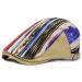 PORSYOND Men Flat Cap Newsboy Hat Beret Cabbie Ivy Cap Patchwork Adjustable Gatsby Newsboy Hat F-khaki One Size