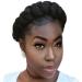 BOBIYA Afro Thick Yaki Straight Wide 2 Strands Synthetic Braided Headband Kinky Straight Plait Headband (Brunette Brown) - Buy Online on GoSupps.com