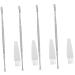 Healeved 4pcs Spiral Ear Spoon Ear Cleaning Tools Ear Cleaners Spring Tool Ear Wax Scoop Earwax Cleaning Kit Ear Cleaning Brush Compact Earwax Tool Convenient Earwax Remover Ear Supplies Silverx4pcs 13X0.5CMx4pcs