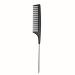 Hair Comb - a Professional Anti-static Carbon Fibre Metal-Pin Tail Comb Heat Resistant Barber and Salon Rattail Comb with Non-skid Parting Comb Fine Tooth in Black Black Pintail Comb