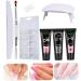 Nail Extension Set Nail Extention Gel Kit 3 Colors Nail Extension Gel UV Lamp False Nail Tips Type2 - Buy Online on GoSupps.com