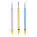3 Pieces Diy Nail Pen Double Ended Nail Dotted Wax Pen For Manicure Nail Diy Decoration Tool (1 + 2 + 3)