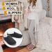 QPGVBP Orthopedic Wool Winter Slippers for Diabetic Pregnant Women - Grey - Buy Online on GoSupps.com
