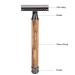 Wooden Manual Razor - Non-Slip Portable Double-Sided Shaving for Beard & Armpit Hair (11.5x4.4cm Black) - International Shipping Available - Buy Online on GoSupps.com