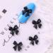 & Health Resin Nail Jewelry Ornaments Rhinestone Nail Art Mini Bow Nail Jewelry Nail Art Decorations Nail Bow Ties Manicure Accessories(black)
