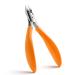 Fvion precision nail tongs matt handle nail scissors for thick and depth ingrown toenails non -slip nail snap for strong tooth and fingernails - soft handle orange