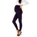 FUTURO FASHION Womens Maternity Leggings Full Ankle Length Cotton Leggings Comfortable Maternity Leggings for Ladies Soft Pregnancy Pants Belly Support Size 8-22 20 Plum