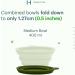Travel-Friendly Harpers Tale Food & Wasserne Bowl - 400ml Green Foldable BPA-Free Silicone with Carabiner Hook - Buy Online on GoSupps.com