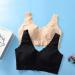 Luxrub Wireless Mastectomy Bralette for Women - Front Zipper Ice Skating Bra Complete Coverage with Pocket - Black - Buy Online on GoSupps.com