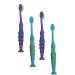 Kids 4-Pack Extra Soft Bristle Toothbrush Set with Suction Base and Travel Covers - Blue/Purple/Green - BPA Free | Toddler Boys Dental Care Kit - Buy Online on GoSupps.com