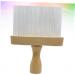 Minkissy Vintage Wooden Hair Remover Dust Towel & Shaving Brush - Professional Bamboo Hairdresser Dust Brush for Salon Use - 15x12x12cm White - Buy Online on GoSupps.com