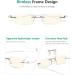 Eyekepper Blue Light Filter Rimless Reading Glasses +0.75 - UV Protection & Stylish Transparent Arms - Shop Internationally - Buy Online on GoSupps.com