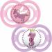 Mam Perfect Soother 6+ months (2 pieces) thinner and softer baby pacifiers with self -sterilized travel case newborn essentials pink (designs can vary) rose