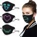 Guanxing GUANGXING LED Voice Activated Face Mask USB Rechargeable Sound Active Light up Face Mask for Costume Christmas Halloween Party Carnival Masquerade Black Large