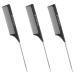 3PCs Hair Comb Rat Tail Comb 100% Anti-static Heat resistant Lightweight Durable with anti-skid paddle and Stainless-Steel Pintail for All Hair Types (Pack of 3)