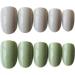 Shop HUIL Artificial Nails - Gray-Green Round Head Solid Color False Nails for Perfect Manicure | International Shipping Available - Buy Online on GoSupps.com