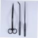 PopetPop 3-Piece Aquarium Scissors Set - Ideal for Aquatic Plants & Substrate Care - Durable Black Shears for Planted Aquariums - Buy Online on GoSupps.com