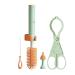 Valink Electric bottle brush for baby electric silicone bottle brush set baby bottle cleaning brush flashing lifter straw cleaning brush USB rechargeable green 4PCs set 4PCs set green