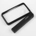 Handheld Square Glass 2X 4X Double HD Lens Child Old Man Reading Identification Tool Folding Handle Black Pocket Magnifier Good Times