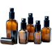 Vasana 3 Amber Glass Spray Bottles - 50ml Travel Bottles for Essential Oils with Fine Fog & Anti-Dust Cap | Premium Quality - Buy Online on GoSupps.com