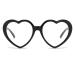 JOVAKIT Heart Blue Light Glasses for Women Vintage Fashion Red Heart Frame Glasses Computer Eyeglasses Prevent Headache 03 Black 55 Millimeters