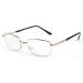 Aiweijia Oval Reading Glasses Women Men Vintage Round Metal Frame Resin Glass Lens Spring Band Rimless As the Picture 1.5 x