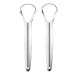 Tongue Cleaner Tongue Scraper Cure Bad Breath Medical Grade Stainless Steel Tongue Cleaner Hygienic Tongue Scraper for Adults and Kids Fresher Breath Tongue Cleaner Silver (2 Pcs) 30 grams