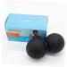 Healeeved Yoga Ball & Double Lacrosse Ball | Akupressure Trigger Point Roller | Peanut Foot Massager for Full Body Self-Massage - Black - Buy Online on GoSupps.com