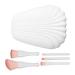 Daily Use With Mirror Box Makeup Brush Beauty Tools Shell Mini Travel(White)