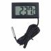 Mini thermometer temperature display digital with probe 1m - 5m black cable Suitable for aquarium water tank