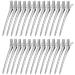 26Pcs Hair Sectioning Clips 3.5 inches Duck Bill Sectioning Clips Metal Curl Setting Section Hair Clips Professional Sectioning Clips for Barbershop Hair Salon Hairdressing Styling Salo(Silver)