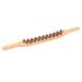Massage device with muscle roller made of wood manual beech wood scraper gua Sha Running point Muscle relaxation massage device Lymphatic drainage massage device for bodyshaping muscle relief (21 pearls)