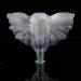 Crystal Rough Crystal 1PC Natural White Selenite Cute Elephant Head Specimen Heraling Crystal Animal Shape Statue Making Stone Carved Gypsum Suitable for Home Office Decoration