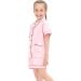 SWOMOG Kids Satin Pyjamas Set - Button-Down Short Sleeve Silk Nightwear 2 Piece Lounge Set - Pink (4-5 Years) - Buy Online on GoSupps.com