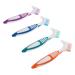 DOITOOL 4pcs Toothbrush Tool Colored Rubber Tpe Cleaning Agent Manual