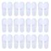 WBTY 12 pairs of disposable spa house shoes fluffy non-slip closed toes spa house shoes for hotel home guest brain fits up to most men or women white