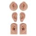 Versatile and realistic 3 pair of silicone ear models: ideal for ear hole stinging jewelry presentation acupuncture lessons and teaching purposes (02)
