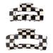 AOPRIE Hair Clips for Women Chess Boards Style Large & Medium Size Claw Clip for Girls Hair Clips Claw Hair Accessories for Women Girls White Black 2 Pack