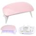 Yolistar UV LED Nail Lamp Nail Dryer Gel Nail Polish Semi Permanent Dries Nails Mini Nail Lamp Professional Portable 6W 2 Preset Timers (60s 120s) 1 Unit (Confezione da 1)